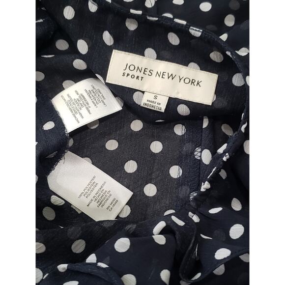 Jones New York Sport Button Up Bow Sleeveless Blouse Top | Size Small - Picture 4 of 7